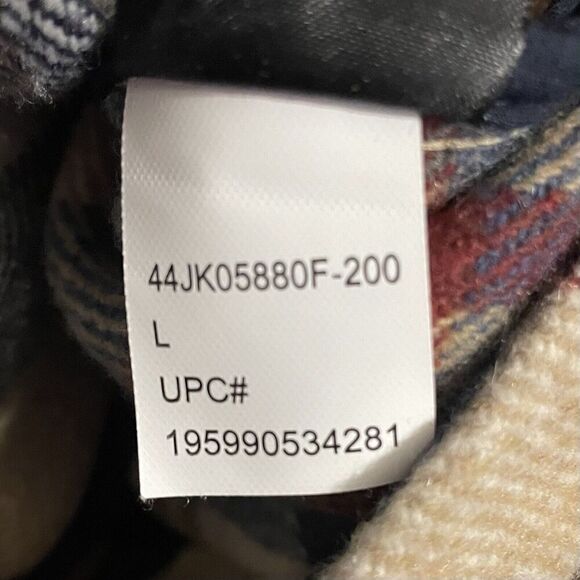 Buffalo David Bitton Shirt Jacket Large Men Blue Plaid Flannel Shacket P… - Picture 8 of 8